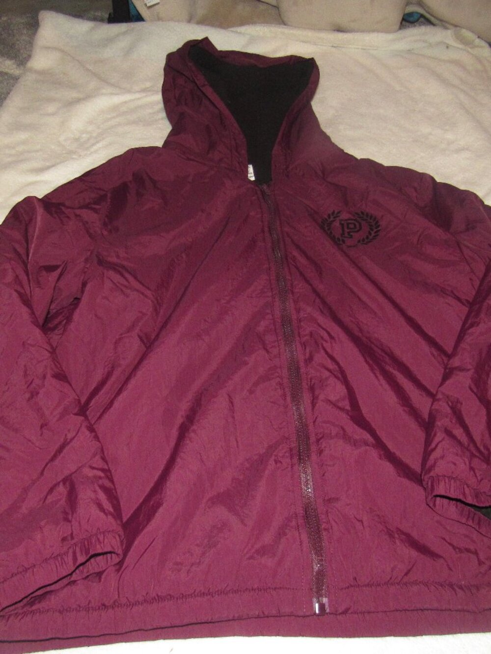Victoria's Secret PINK Sherpa Lined Anorak Jacket Size XS USED